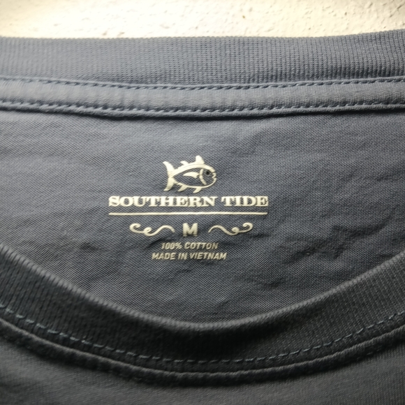 Southern Tide Slate Blue Long Sleeve Lemonade Tee - Picture 3 of 5